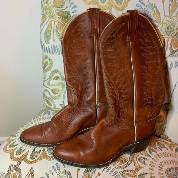 ACME Other - Men’s Acme Rich Brown Leather Western Cowboy Boots